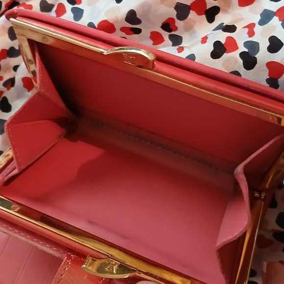 Pink LV Wallet with Snap Closure - Picture 3 of 10